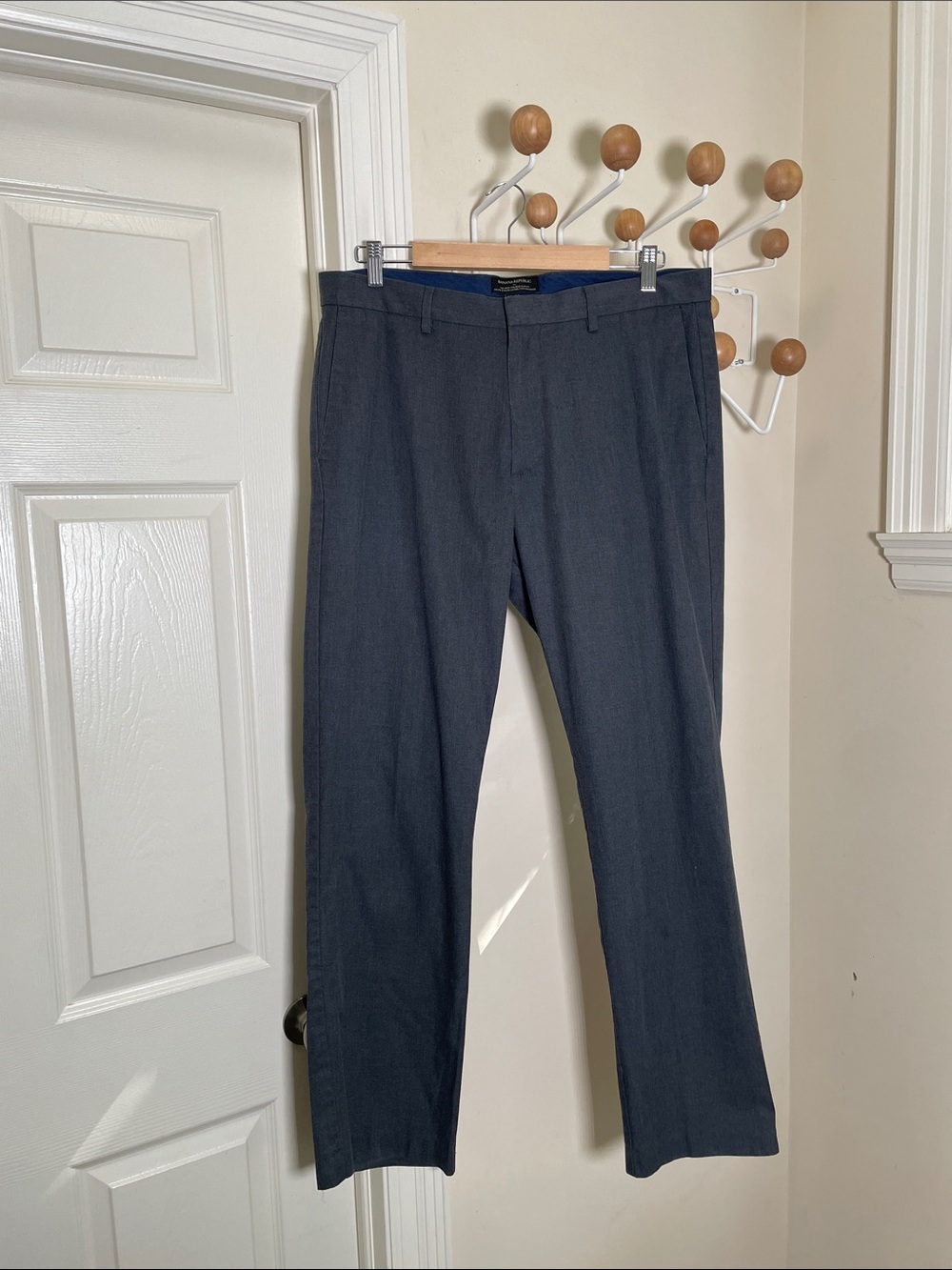 Banana Republic - Non-Iron Tailored Slim Fit Dress Pants - Charcoal Gray 35x32